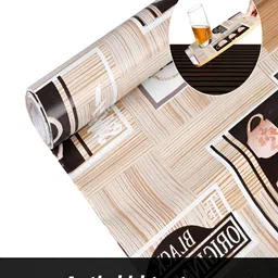 Kuber Industries Brown 3 Pieces Printed Cabinet Shelf Liner Organisers image 5