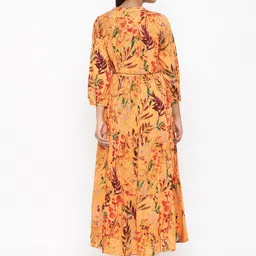 RANGMAYEE Floral Printed Tiered Liva A-Line Midi Dress image 2