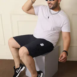 bigbanana Men Mid Rise Regular Fit Plus Size Cargo Shorts image 5