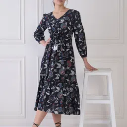 MEDLEY BY ANTHEAA Floral Print Fit & Flare Midi Dress image 5