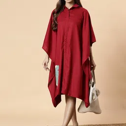 LetsDressUp Tropical Print Kimono Sleeve Kaftan Midi Dress image 5