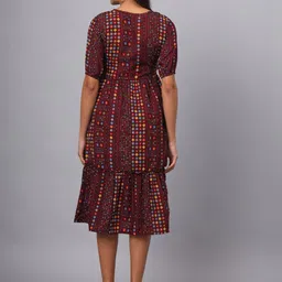 BRINNS Geometric Print A-Line Midi Dress image 5