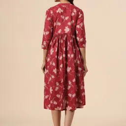 CRAFIQA Floral Print Maternity Empire Midi Dress image 5