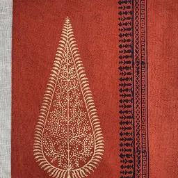 DESIGN GAATHA 6-Pcs Orange-Color & Navy-Blue Printed Table Placemats image 2