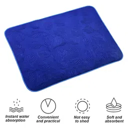 Kuber Industries 3Pcs  Maroon & Blue Rectangle Table Placemats image 3