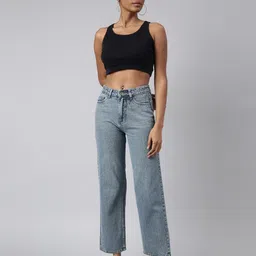 SHOWOFF Women Jean Straight Fit Heavy Fade Acid Wash Clean Look Jeans image 2