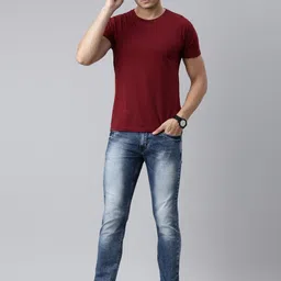 Chennis Men Slim Fit Heavy Fade Clean Look Stretchable Jeans image 2
