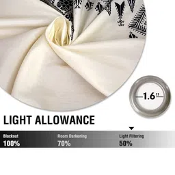 Cortina Beige & Grey Floral Door Curtain image 5