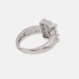 ATIBELLE Set of 2 Silver-Plated CZ-Studded Finger Rings image 5