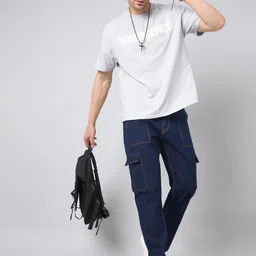 STUDIO NEXX Men Relaxed Fit Cargo Styles Clean Look Jeans image 3