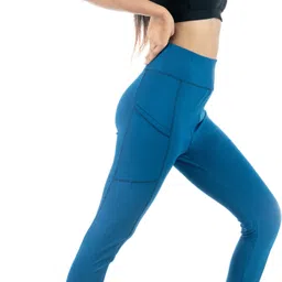 athlima Solid Women Blue Tights image 3