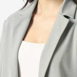 van heusen Women Solid Single Breasted Casual Blazer image 5