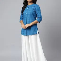 AURELIA Women White Flared Ethnic Palazzos image 5