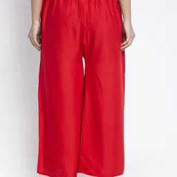 GRACIT Women Red & Off White Set Of 2 Ethnic Palazzos image 2