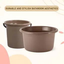 Kuber Industries Brown 8 Pieces Matte Bath Accessories Set image 5