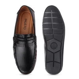 FAUSTO Men Black Loafers image 3