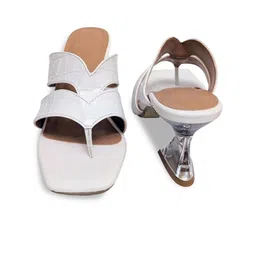 Devano Textured Party Open Toe Block Heels image 2