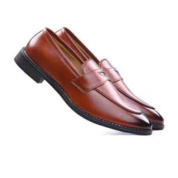 ITALIAN ELEGANZA Men Round Toe Lightweight Suede Loafers image 5