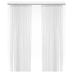 ikea lill Net curtains, 1 pair, white/with rod pocket, 280x250 cm-picture-17