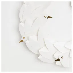 ikea stråla LED wreath, battery-operated/doves white image 4