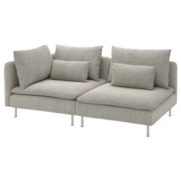 ikea söderhamn 3-seat sofa, with open end/Viarp beige/brown image 1