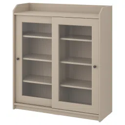 ikea hauga Glass-door cabinet, beige, 105x116 cm-picture-20