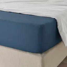 ikea ullvide Fitted sheet, dark blue, 180x200 cm image 2