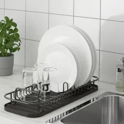 ikea lillhavet Multifunctional dish rack, anthracite image 2