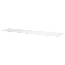 ikea bestå Top panel for TV, glass white/light green, 180x40 cm image 1