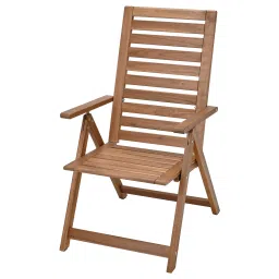 ikea nämmarö Reclining chair, outdoor, foldable light brown stained-picture-26