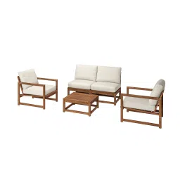 ikea nämmarö 4-seat conversation set, outdoor, light brown stained/Frösön/Duvholmen beige-picture-19