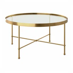 ikea torsjö Coffee table, gold effect/glass, 88 cm image 1