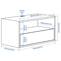 ikea eket Media shelf, white, 70x35x35 cm image 3