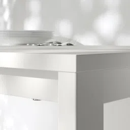 ikea vihals / vihals Table and 2 chairs, white white/white Tibbleby beige-grey, 74x74 cm image 3