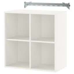 ikea eket Wall-mounted shelving unit w 4 comp, white, 70x35x70 cm image 1