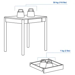 ikea tonstad Desk, off-white, 75x60 cm image 4