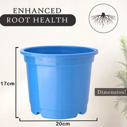 Kuber Industries 4-Pcs Red & Blue Durable Planters image 5