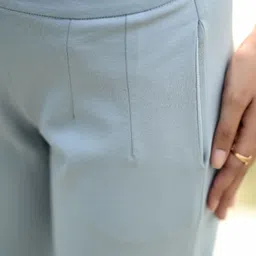 Mlada Women Original Straight Fit Low-Rise Lint Free Regular Cigarette Trousers image 2