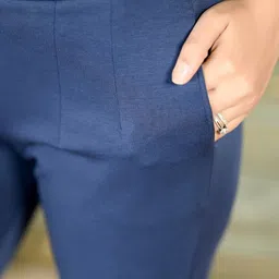 Mlada Women Original Straight Fit Low-Rise Lint Free Regular Cigarette Trousers image 4