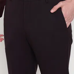 SUBTRACT Men Wrinkle Free Slim Fit Mid Rise Formal Trouser image 5