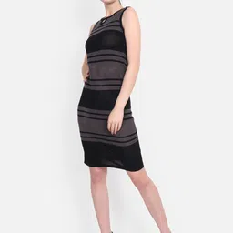 JoE Hazel Grey Striped Sheath Dress image 2