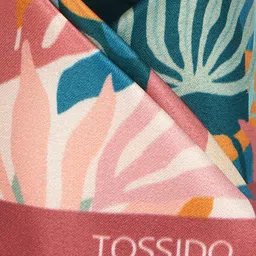 Tossido Men Pink & Blue Printed Pocket Square image 5