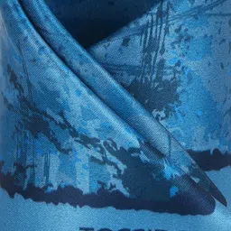 Tossido Men Blue & Black Printed Microfiber Pocket Square image 2
