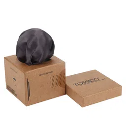 Tossido Grey Solid Pocket Square image 2