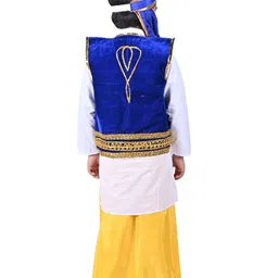 itsmycostume Boys Band Collar Long Sleeves Kurta With Dhoti Pant With Jacket With Turra image 5