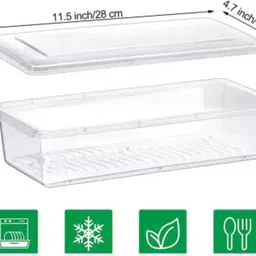 humble kart Plastic 6 Fridge Storage Boxes Storage Containers (1000 ML ) Storage Basket Storage Basket image 3