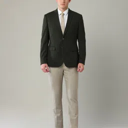 arrow Men Self Design Single Breasted Formal Blazer image 3
