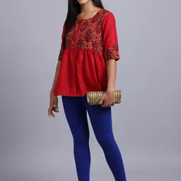 GRACIT Women Pack Of 2 Solid Churidar Length lycra Solid Belt legging image 2