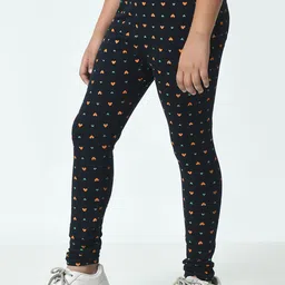 BAESD Girls Pack Of 5 Printed Pure Cotton Ankle Length Leggings image 3