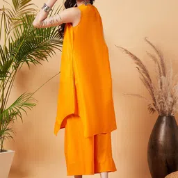 InWeave Asymmetric Regular A-Line Kurta with Palazzos image 5